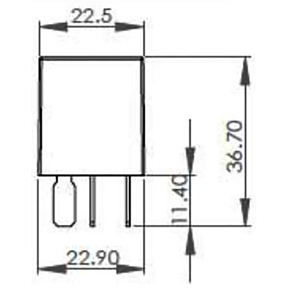 Bosch 0986AH0307 Change Over Micro Relay, 5 Pins, 12V, 30/10A, Resistor