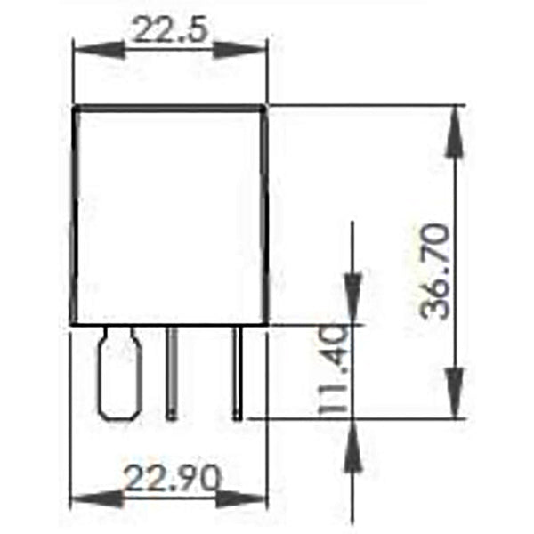 Bosch 0986AH0307 Change Over Micro Relay, 5 Pins, 12V, 30/10A, Resistor