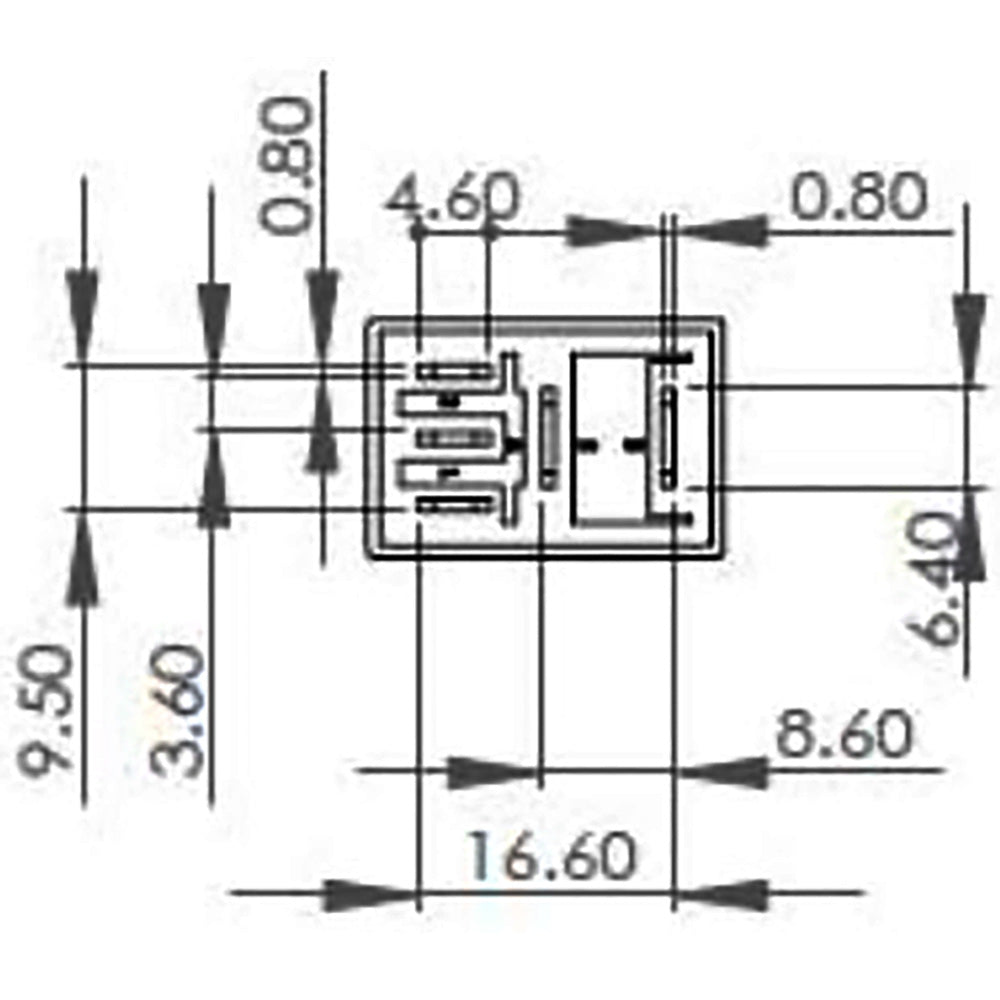 Bosch 0986AH0307 Change Over Micro Relay, 5 Pins, 12V, 30/10A, Resistor