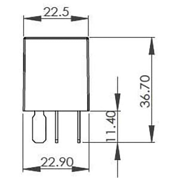 Bosch 0986AH0308 Change Over Micro Relay, 5 Pins, 12V, 30/10A