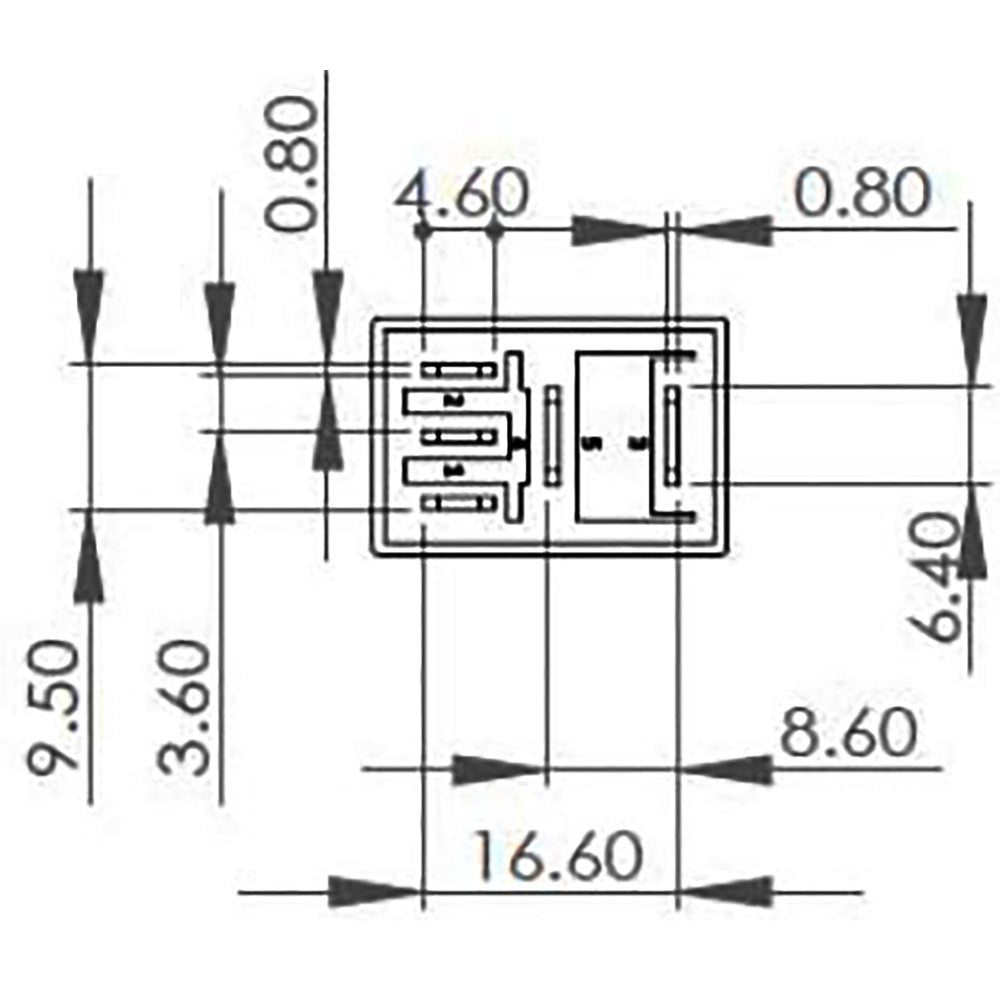 Bosch 0986AH0308 Change Over Micro Relay, 5 Pins, 12V, 30/10A