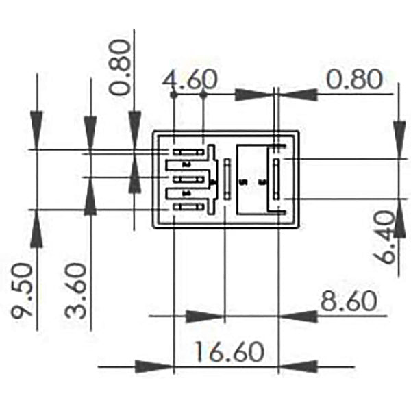 Bosch 0986AH0308 Change Over Micro Relay, 5 Pins, 12V, 30/10A