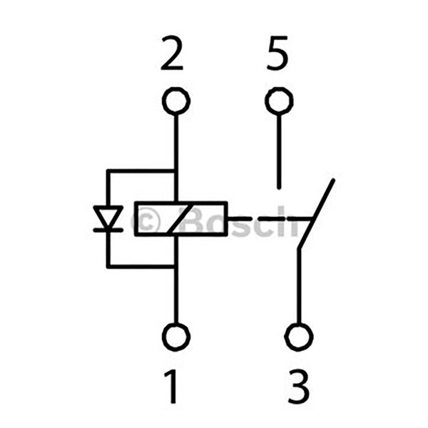 Bosch 0986AH0322 Normal Open Micro Relay, 4 Pins, 12V, 30A, Diode
