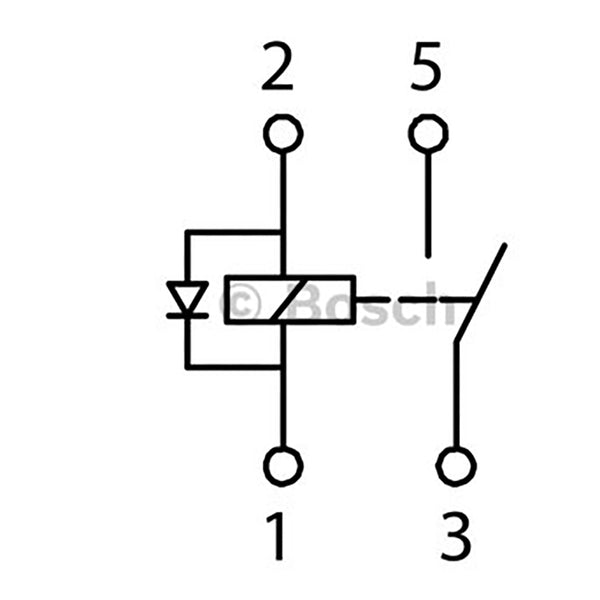 Bosch 0986AH0323 Normal Open Micro Relay, 4 Pins, 24V, 10A, Diode