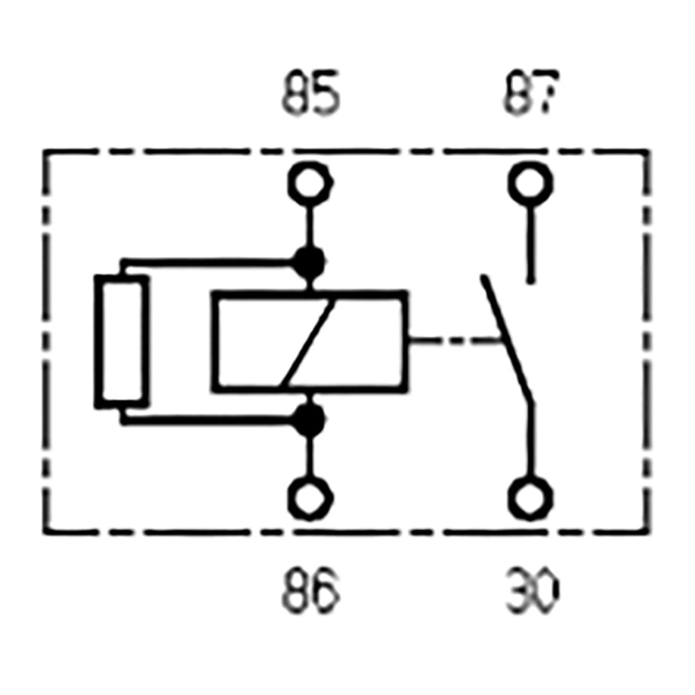 BOSCH 0986AH0453 Normal Open Mini Relay, Resistor, 4 Pins, 12 V, 30 A