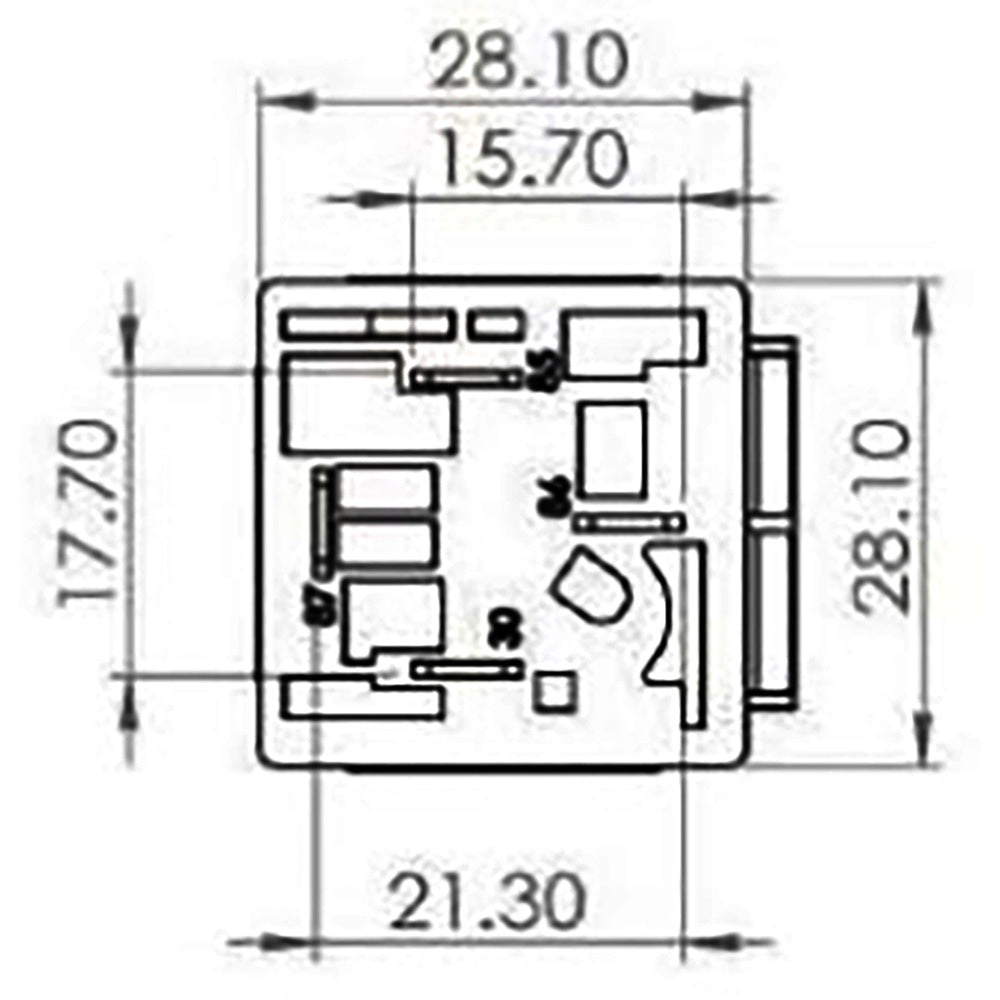 BOSCH 0986AH0453 Normal Open Mini Relay, Resistor, 4 Pins, 12 V, 30 A