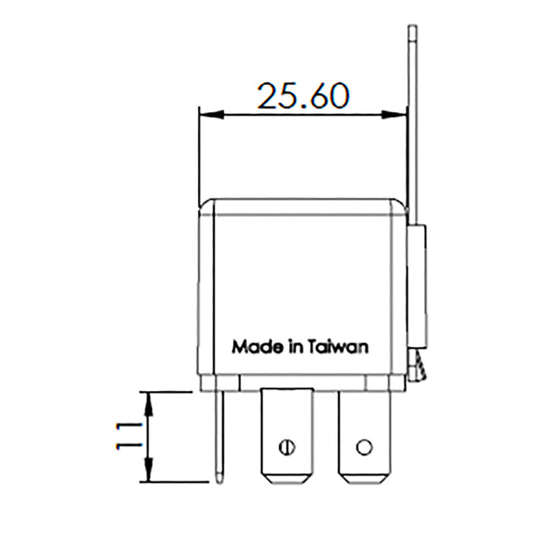 Bosch 0986AH0605 Normal Open Mini Relay, 5 Pins 12V 30A