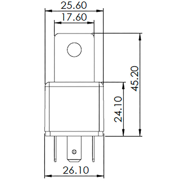 Bosch 0986AH0605 Normal Open Mini Relay, 5 Pins 12V 30A