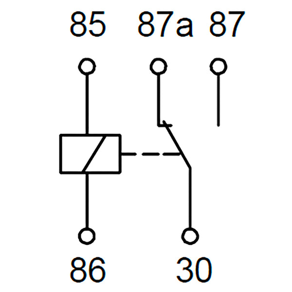 Bosch 0986AH0611 Change Over Mini Relay, 5 Pins 6V 30/20A