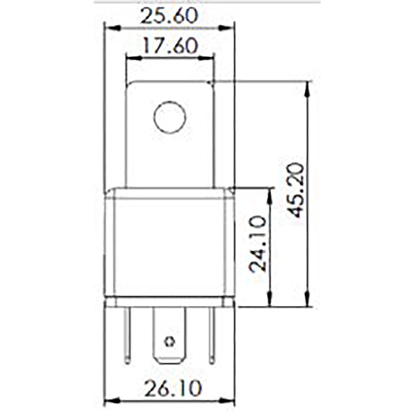 Bosch 0986AH0611 Change Over Mini Relay, 5 Pins 6V 30/20A
