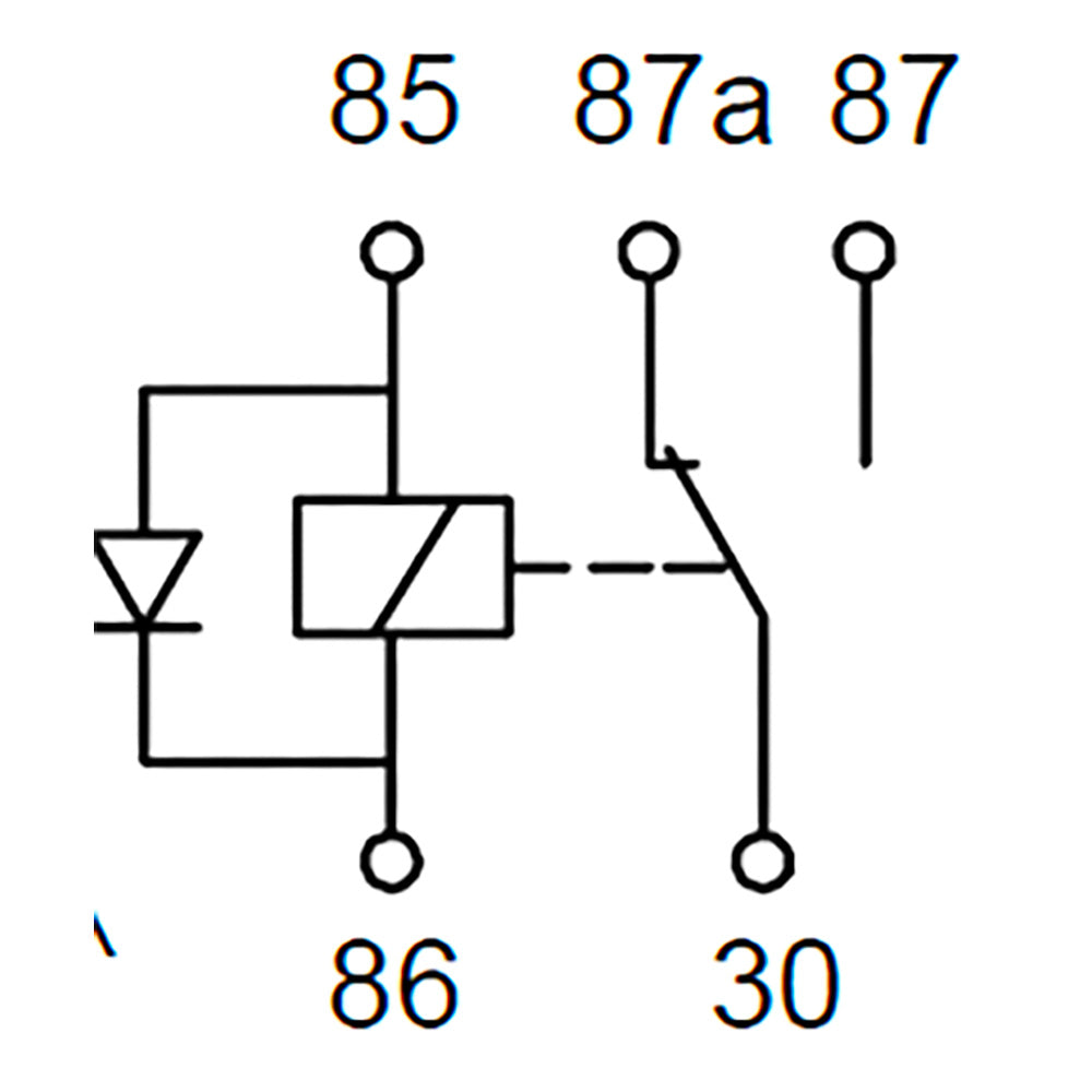 BOSCH 0986AH0612 Change Over Mini Relay, Diode, 24V, 20/10A, 5 Pins