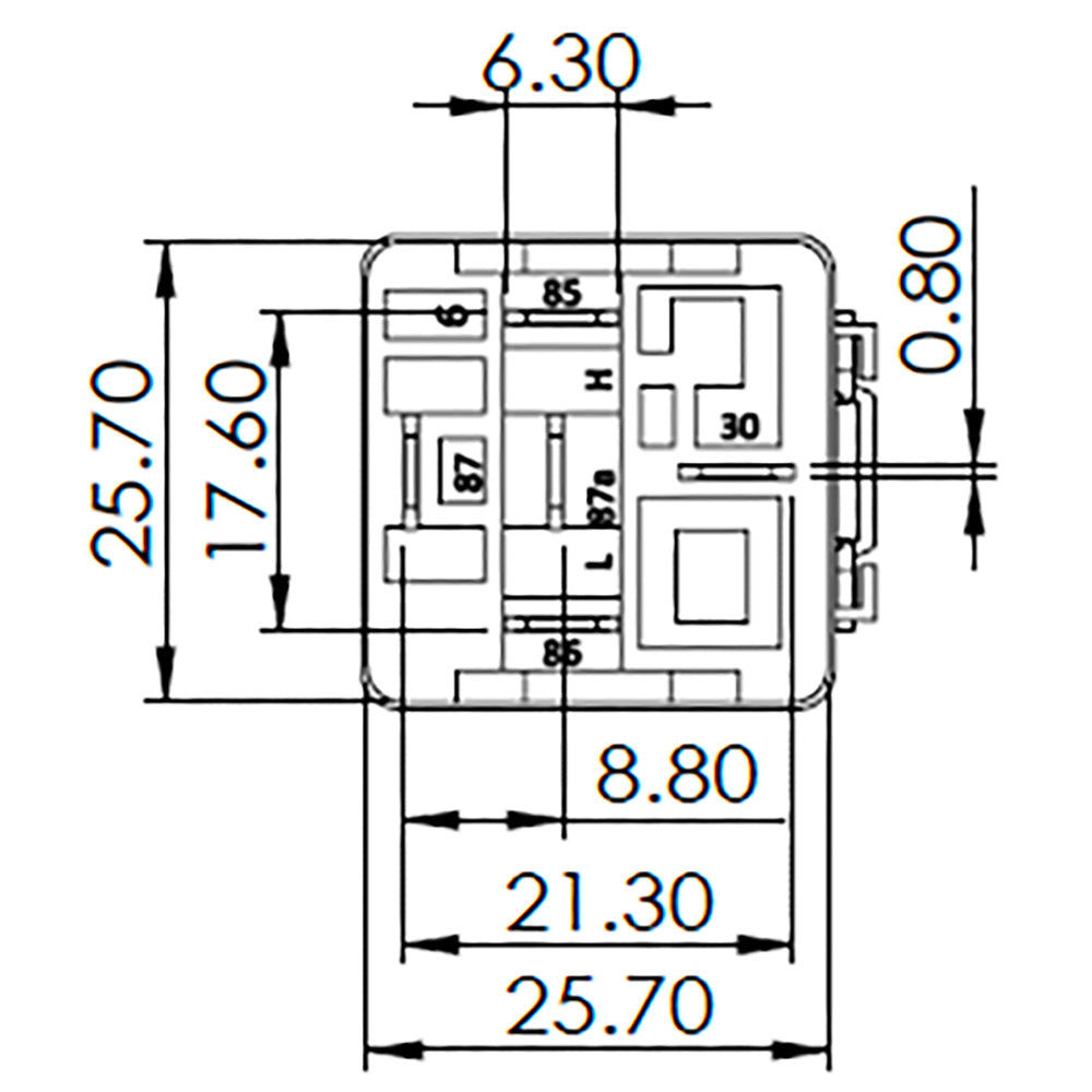 BOSCH 0986AH0612 Change Over Mini Relay, Diode, 24V, 20/10A, 5 Pins