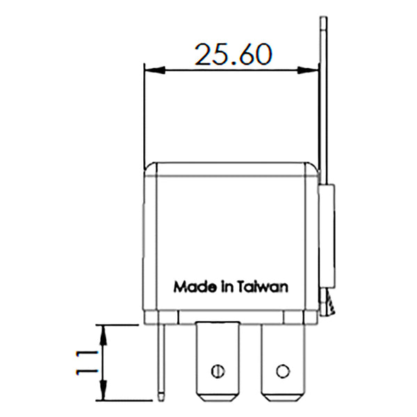 BOSCH 0986AH0612 Change Over Mini Relay, Diode, 24V, 20/10A, 5 Pins