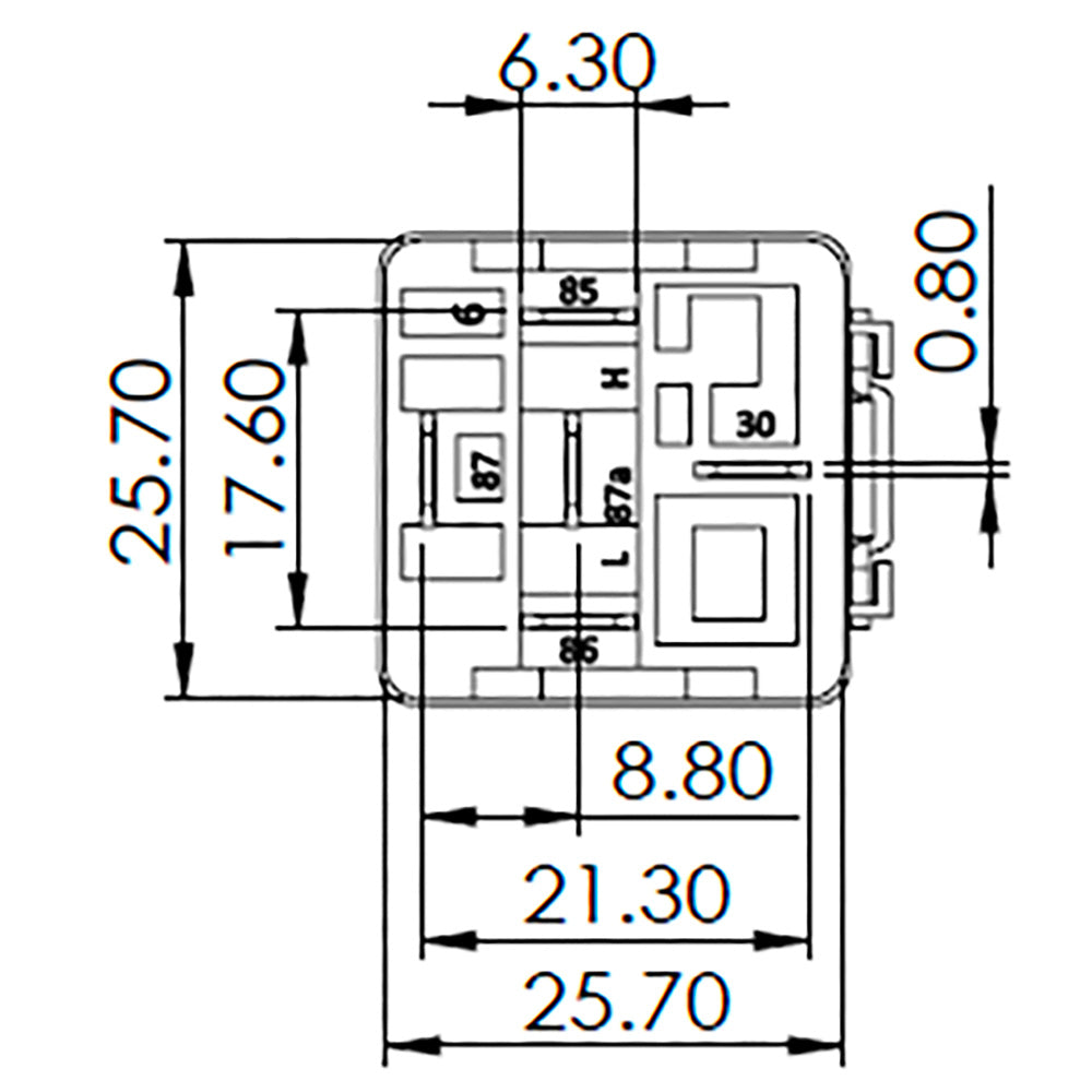 Bosch 0986AH0613 Change Over Mini Relay, 5 Pins, 24V, 20/10A