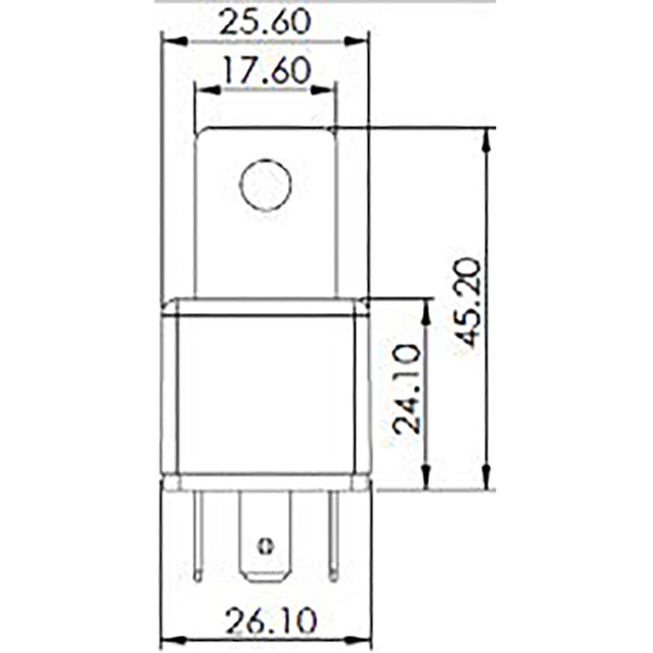 Bosch 0986AH0613 Change Over Mini Relay, 5 Pins, 24V, 20/10A