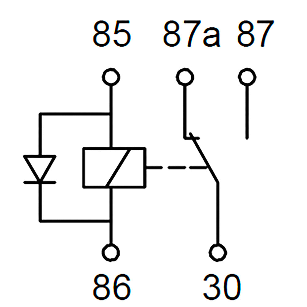 Bosch 0986AH0614 Change Over Mini Relay, 5 Pins, 12V, 20/10A, Diode