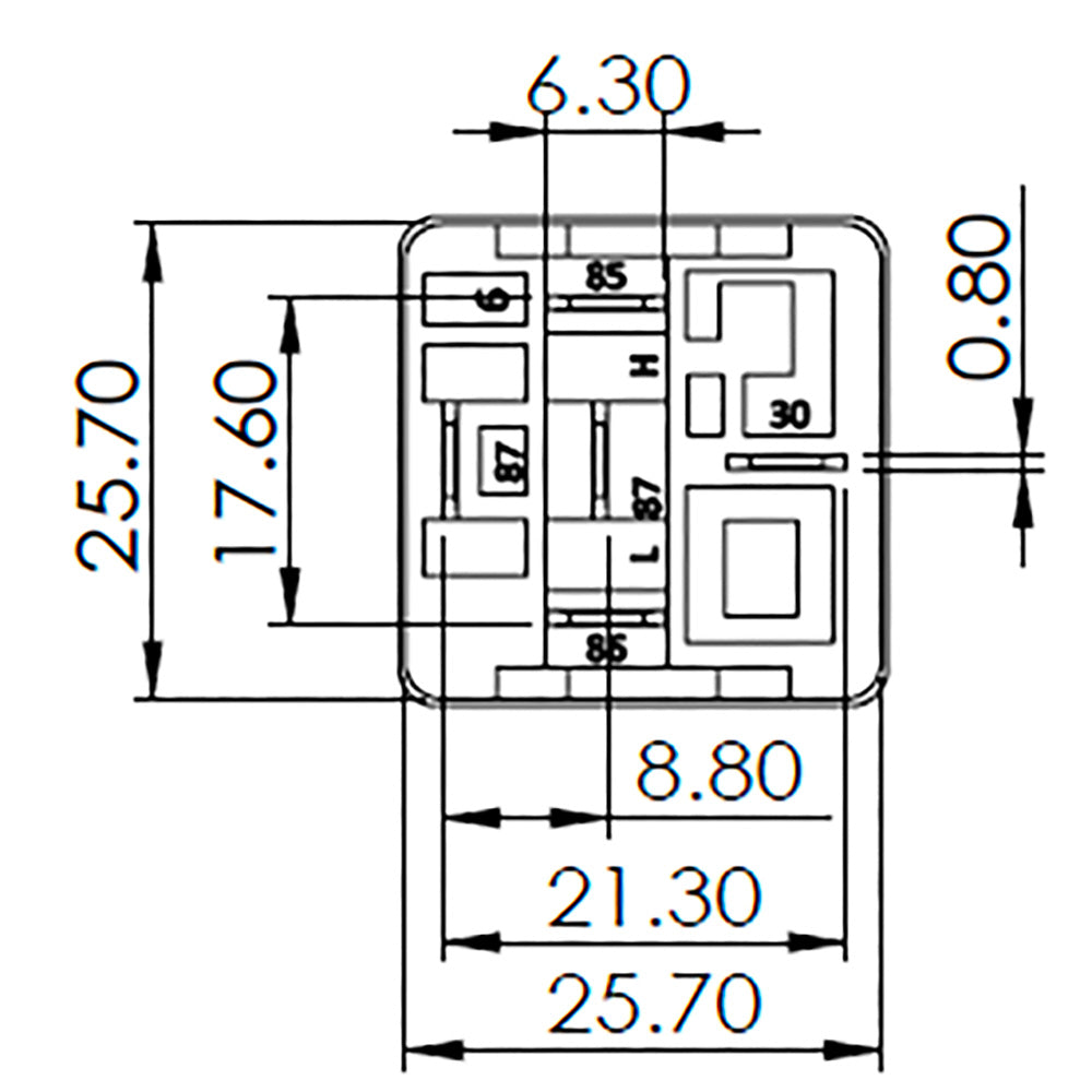 Bosch 0986AH0115 Normal Open Micro Relay, 4 Pins 12V 30A, Resistor (GM Footprint)