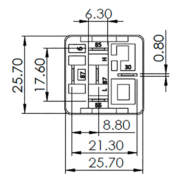 Bosch 0986AH0115 Normal Open Micro Relay, 4 Pins 12V 30A, Resistor (GM Footprint)