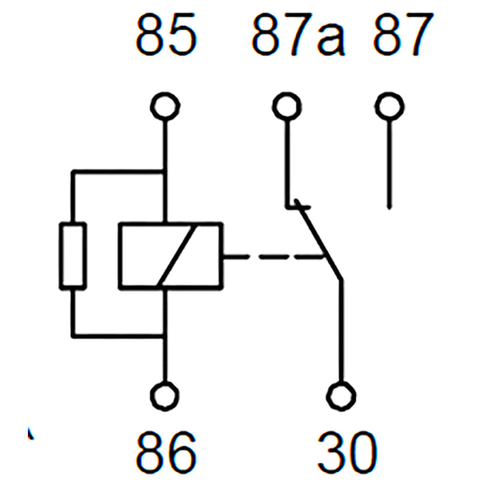 Bosch 0986AH0617 Change Over Mini Relay, 5 Pins, 24V, 20/10A, Resistor