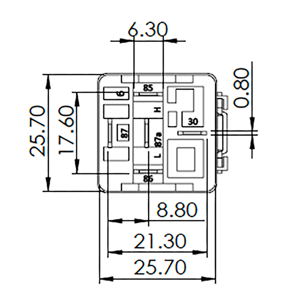 Bosch 0986AH0617 Change Over Mini Relay, 5 Pins, 24V, 20/10A, Resistor