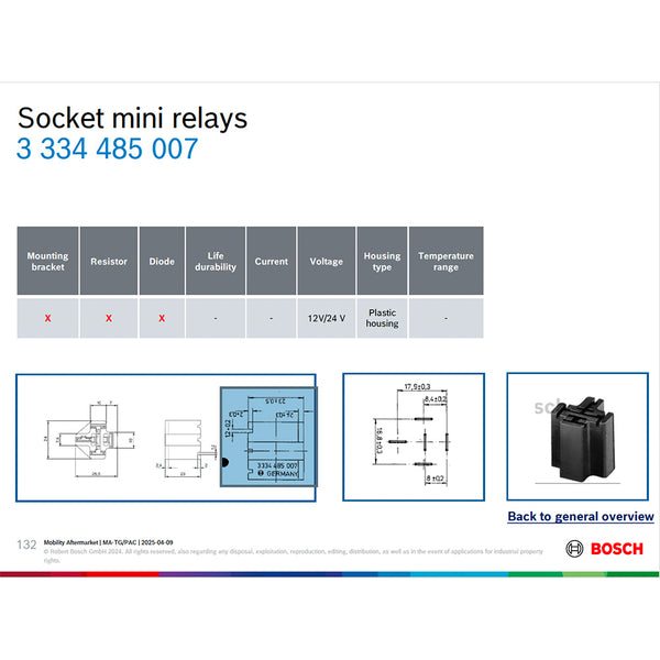 BOSCH 3334485007 Mini Relay Socket