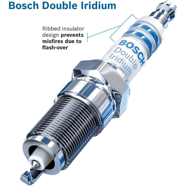 Bosch 9657 OE Fine Wire Double Iridium Spark Plug - Pack of 4