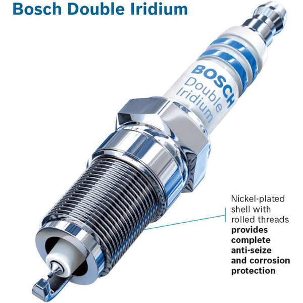 Bosch 9612 OE Fine Wire Double Iridium Spark Plug - Pack of 4