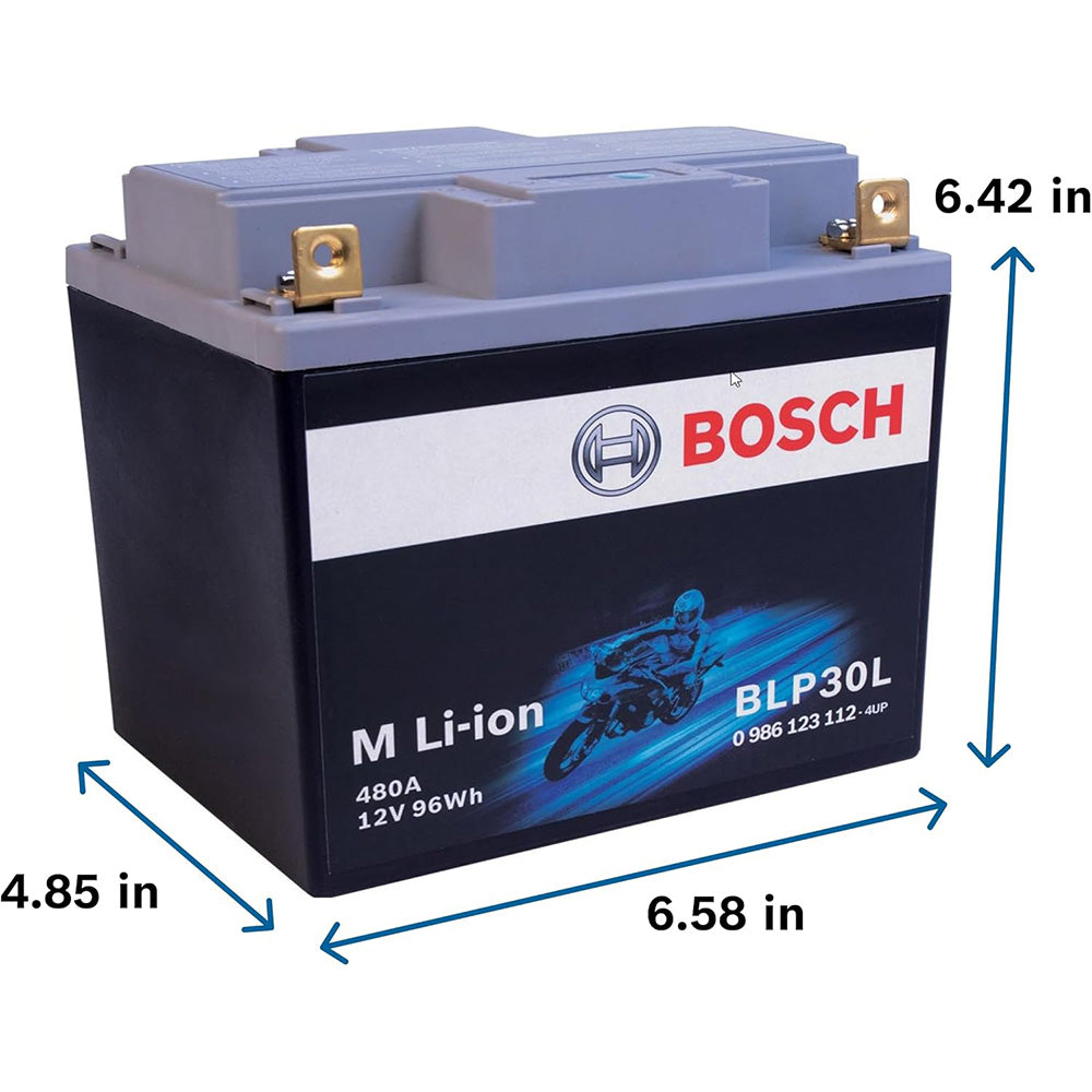 BOSCH BLP30L PowerSports Lithium Battery (Group 30L) for Motorcycle, ATV/UTV, 4-Wheeler, Snowmobile, Personal Watercraft, Scooter, and Jet Skis