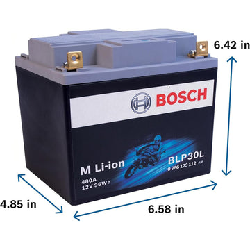 BOSCH BLP30L PowerSports Lithium Battery (Group 30L) for Motorcycle, ATV/UTV, 4-Wheeler, Snowmobile, Personal Watercraft, Scooter, and Jet Skis