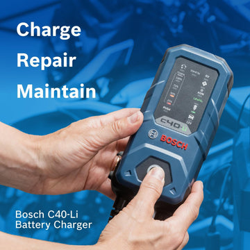 Bosch C40-Li 5A 6V/12V Next-Gen Smart Battery Charger (Compatible with AGM, EFB, GEL, SLI, LiFeP04)