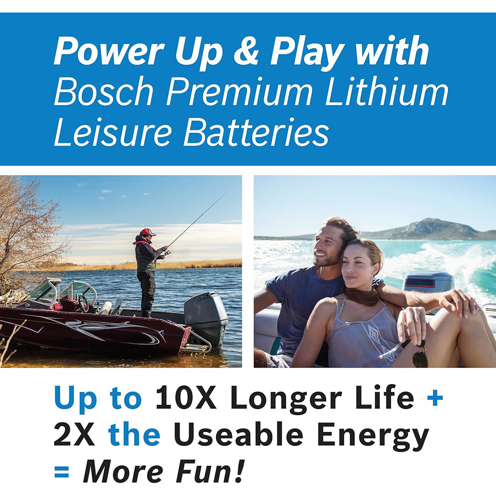 BOSCH LB24DP105 Dual Purpose Marine/RV Solar Lithium Battery, Group 24, 105 Ah