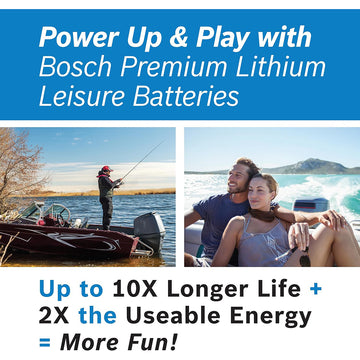BOSCH LB24DP79 Dual Purpose Marine/RV Solar Lithium Battery, Group 24, 79 Ah