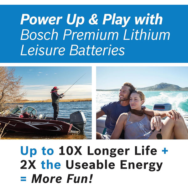BOSCH LB24DP105 Dual Purpose Marine/RV Solar Lithium Battery, Group 24, 105 Ah