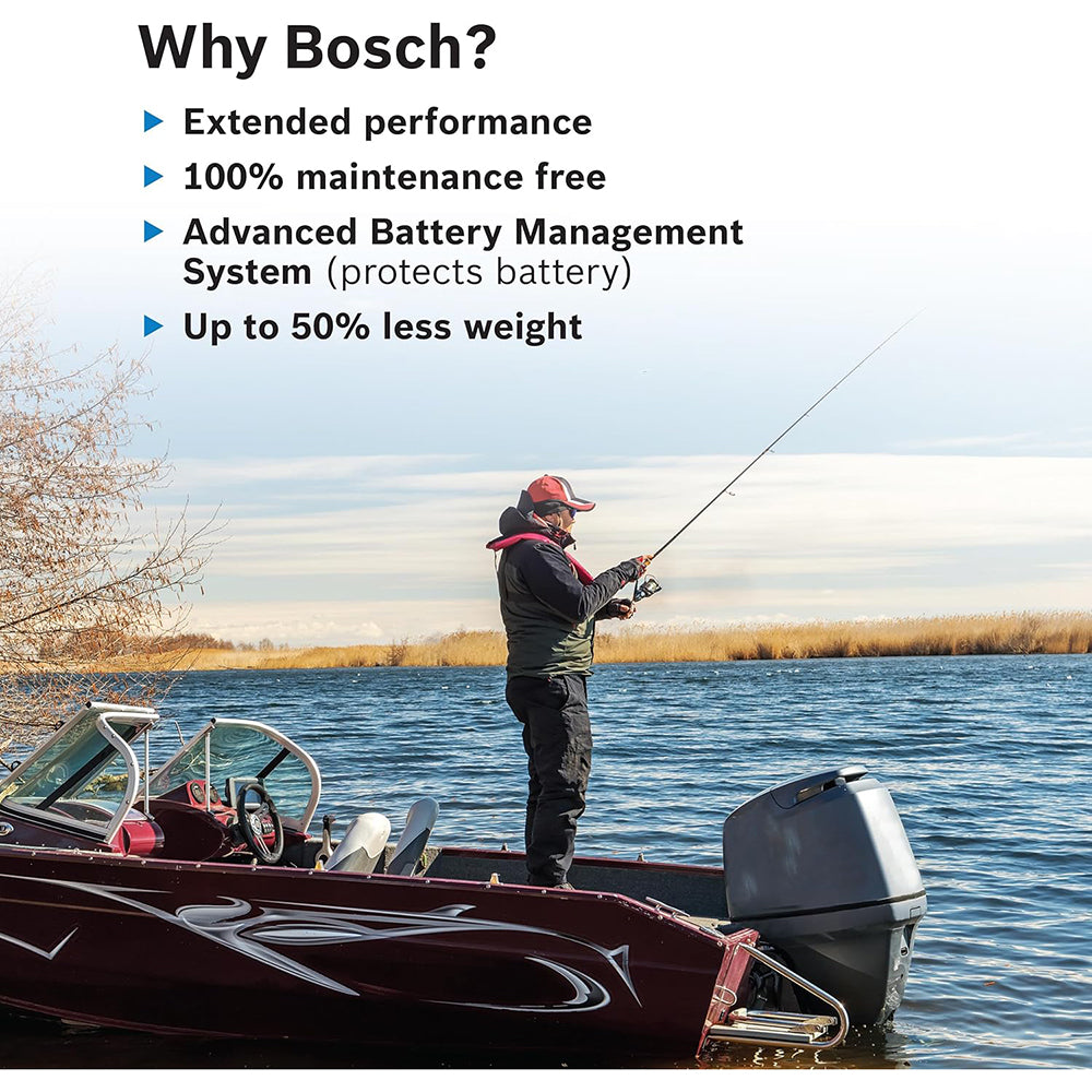 BOSCH LB24DP105 Dual Purpose Marine/RV Solar Lithium Battery, Group 24, 105 Ah