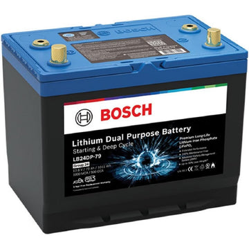 BOSCH LB24DP79 Dual Purpose Marine/RV Solar Lithium Battery, Group 24, 79 Ah