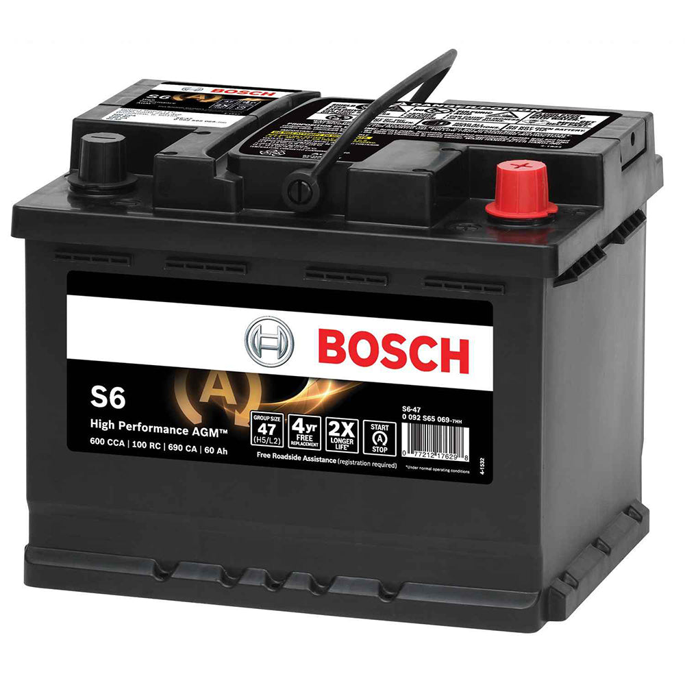 BOSCH S6-47 Automotive AGM Battery (Group 47) S6 Flat Plate AGM Battery