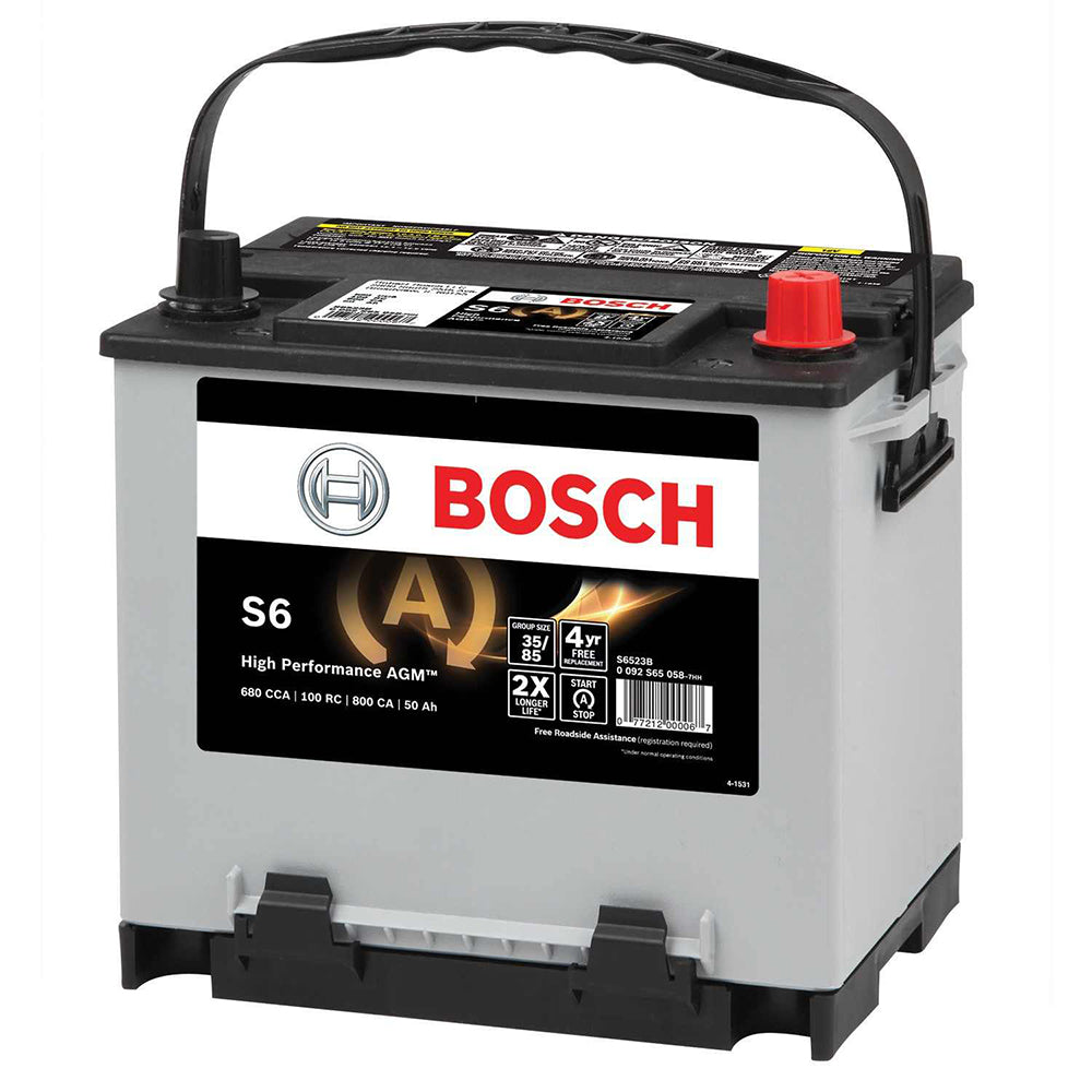 BOSCH S6523B Automotive AGM Battery (Group 35/85) S6 Flat Plate AGM Battery