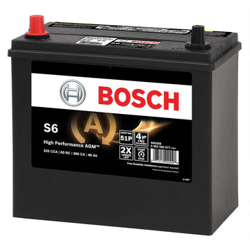 BOSCH S6535B Automotive AGM Battery (Group S46B24R) S6 Flat Plate AGM Battery