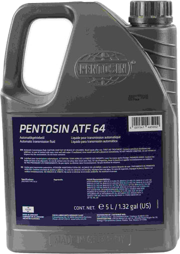 Pentosin 1058215 ATF 64 EV READY Long-Life Fully Synthetic Automatic Transmission Fluid, 5 Liter