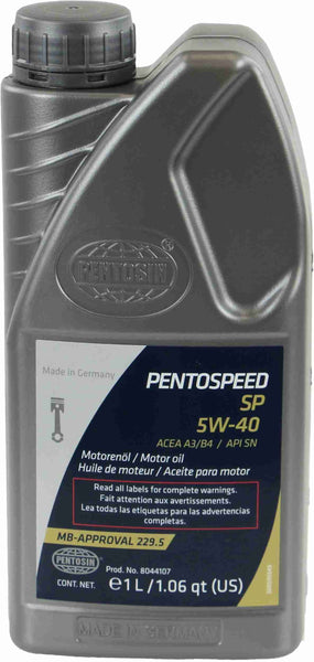 Pentosin 8044107 SUPER PERFORMANCE 5W-40 Fully Synthetic Extended Life Engine Oil, 1 Liter