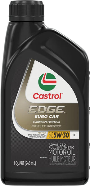 Castrol 15E892 Edge European Formula 5W-30 Full Synthetic Motor Oil, 1 Quart