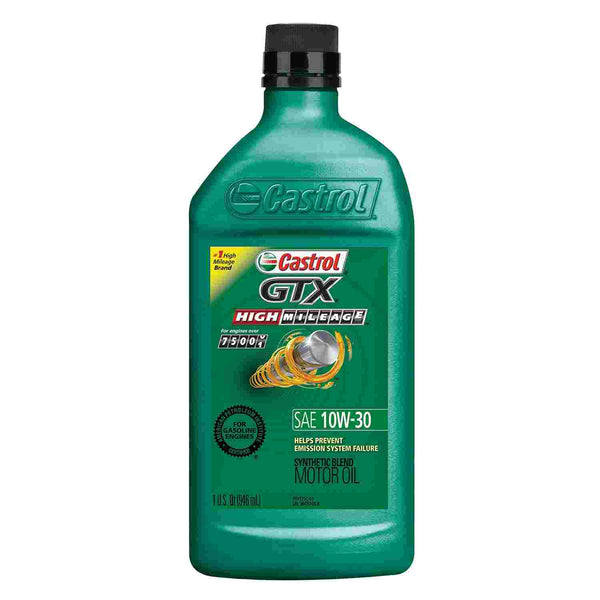 Castrol 06450 GTX High Mileage 10W30 Synthetic Motor Oil, 1 Quart