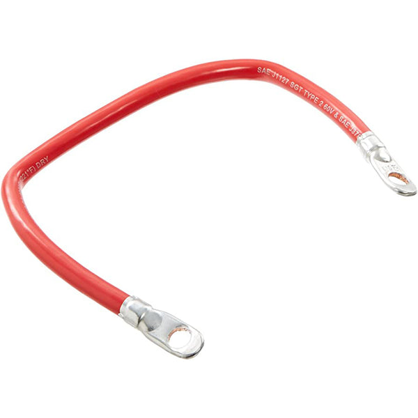 Deka 00363 16" Pure Copper Battery Cable, 2AWG, Red (Made in USA)