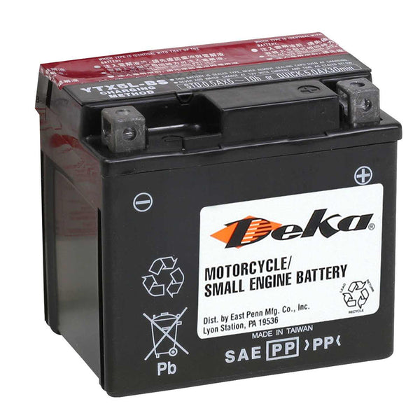 DEKA YTX5LBSFP Motorcycle AGM Battery (Group Size BTX5L-BS) CORE FEE Included!