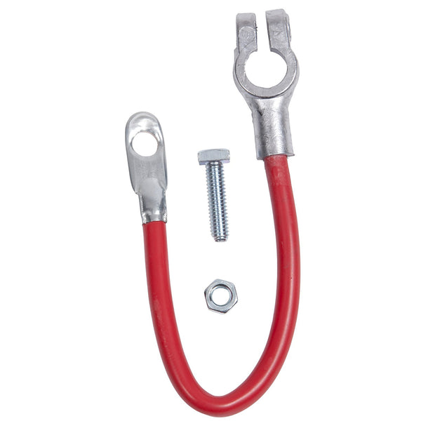 Deka 00292 10" Pure Copper Top Post Battery Cable, 4AWG, Red,  3/8" Stud (Made in USA)