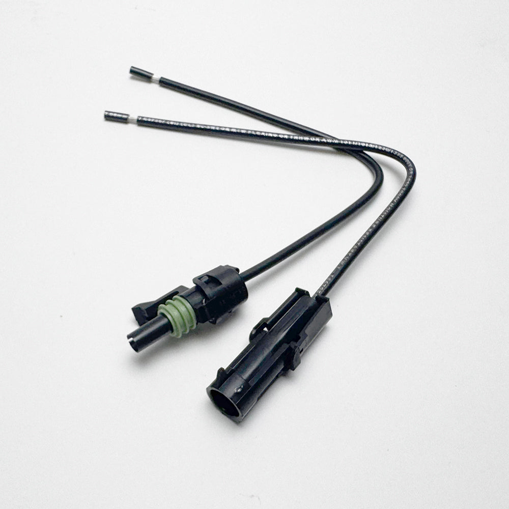 APTIV (DELPHI) Weather-Pack 1-Pin Connector pigtail kit (12015791, 12010996), 16AWG USCG Marine Tinned 8"  wires