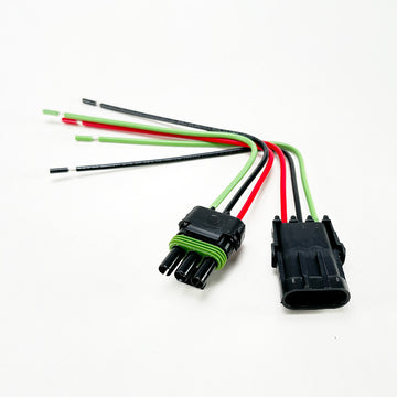 APTIV (DELPHI) 3-Pin Weather-Pack Connector pigtail kit (12010717, 12015793), 14AWG Boat 8.5" tinned wires