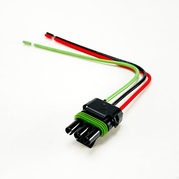 APTIV (DELPHI) 12015793 Weather Pack 3-Pin Tower Half Weather-Pack Connector pigtail, 14AWG Boat 8.5" tinned wires