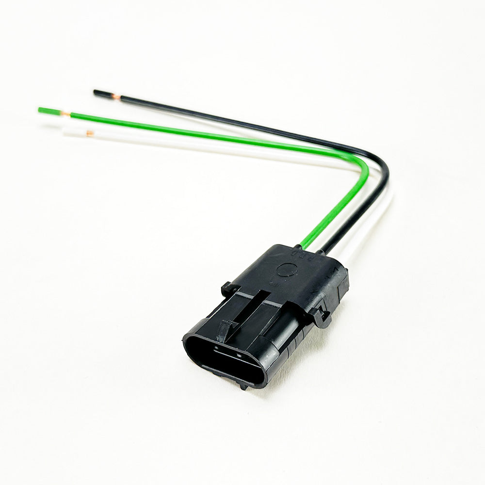 APTIV (DELPHI) 12010717 Weather Pack 3-Pin Shroud Half Weather-Pack Connector pigtail, 14AWG GPT 8.5" Pure copper wires