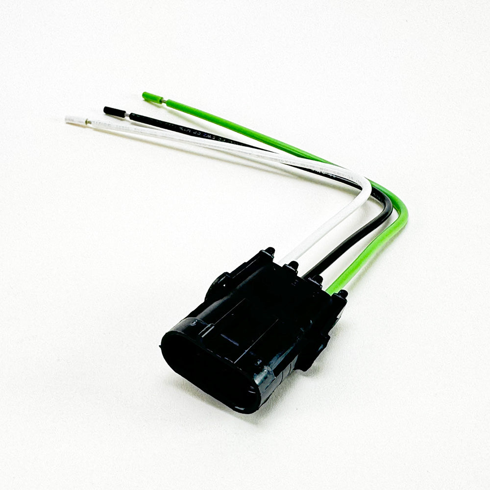 APTIV (DELPHI) 12010717 Weather Pack 3-Pin Shroud Half Weather-Pack Connector pigtail, 16AWG Boat 8.5" tinned wires